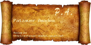 Patzauer Amadea névjegykártya